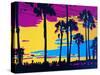 California Sunset-Abstract Graffiti-Stretched Canvas