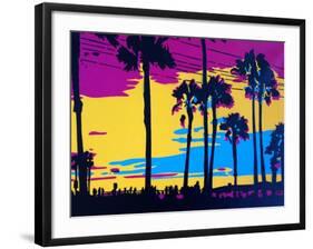 California Sunset-Abstract Graffiti-Framed Giclee Print