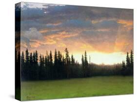 California Sunset-Albert Bierstadt-Stretched Canvas