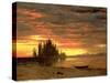 California Sunset-Albert Bierstadt-Stretched Canvas