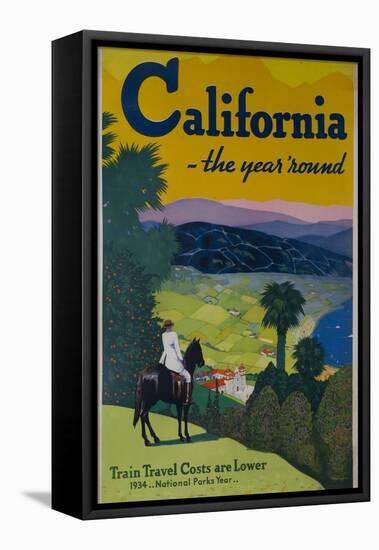 California the Year Round, Travel Poster-null-Framed Stretched Canvas