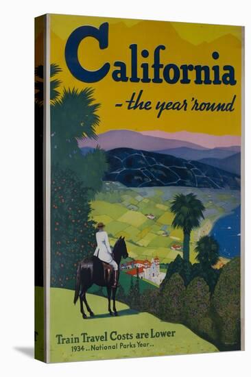 California the Year Round, Travel Poster-null-Stretched Canvas
