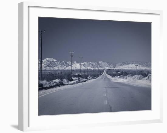 California, Twentynine Palms, Amboy Road, Mojave Desert, USA-Walter Bibikow-Framed Photographic Print