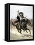 California Vaquero Galloping to Lasso a Steer, c.1800-null-Framed Stretched Canvas