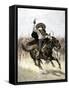 California Vaquero Galloping to Lasso a Steer, c.1800-null-Framed Stretched Canvas