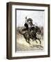 California Vaquero Galloping to Lasso a Steer, c.1800-null-Framed Giclee Print