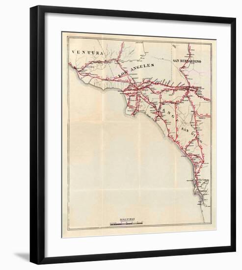 California: Ventura, Los Angeles, San Bernardino, Orange, and San Diego Counties, c.1896-George W^ Blum-Framed Art Print