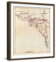 California: Ventura, Los Angeles, San Bernardino, Orange, and San Diego Counties, c.1896-George W^ Blum-Framed Art Print