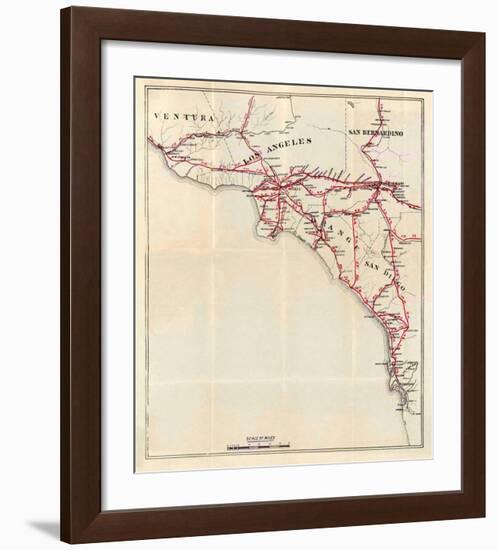 California: Ventura, Los Angeles, San Bernardino, Orange, and San Diego Counties, c.1896-George W^ Blum-Framed Art Print