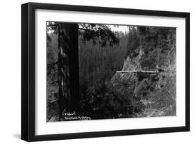 California - Viaduct along the Redwood Highway-Lantern Press-Framed Art Print