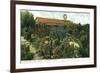 California - View of a Californian Rose Garden-Lantern Press-Framed Premium Giclee Print