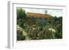 California - View of a Californian Rose Garden-Lantern Press-Framed Art Print