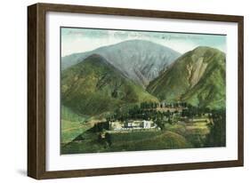 California - View of Arrowhead Hot Springs Grounds Near San Bernardino-Lantern Press-Framed Art Print