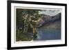 California - View of Convict Lake in the High Sierra-Lantern Press-Framed Art Print