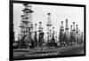 California - View of Oil Fields near Los Angeles-Lantern Press-Framed Art Print