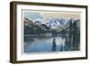 California - View of Shadow Lake, Sierra Nevada Mountains-Lantern Press-Framed Art Print