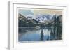 California - View of Shadow Lake, Sierra Nevada Mountains-Lantern Press-Framed Art Print