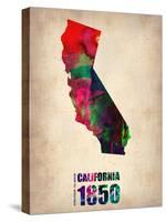 California Watercolor Map-NaxArt-Stretched Canvas
