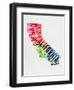 California Watercolor Word Cloud-NaxArt-Framed Art Print