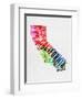 California Watercolor Word Cloud-NaxArt-Framed Art Print