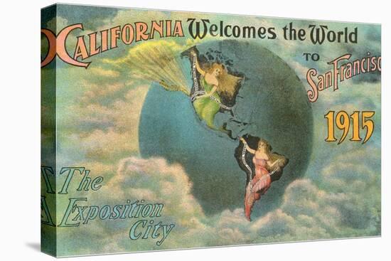 California Welcomes the World, San Francisco-null-Stretched Canvas