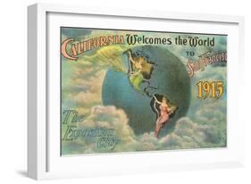 California Welcomes the World, San Francisco-null-Framed Art Print