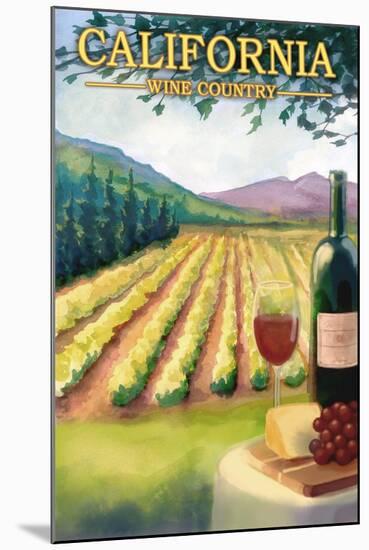 California Wine Country-Lantern Press-Mounted Art Print