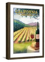 California Wine Country-Lantern Press-Framed Art Print