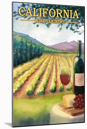 California Wine Country-Lantern Press-Mounted Art Print