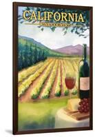 California Wine Country-Lantern Press-Framed Art Print