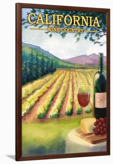 California Wine Country-Lantern Press-Framed Art Print