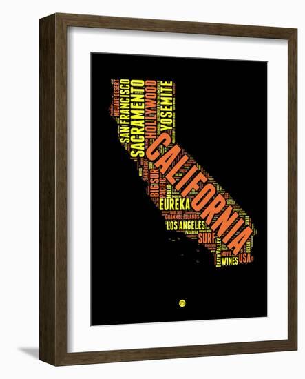 California Word Cloud 1-NaxArt-Framed Art Print