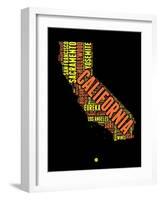 California Word Cloud 1-NaxArt-Framed Art Print