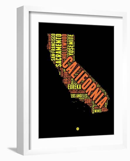 California Word Cloud 1-NaxArt-Framed Art Print