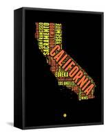 California Word Cloud 1-NaxArt-Framed Stretched Canvas