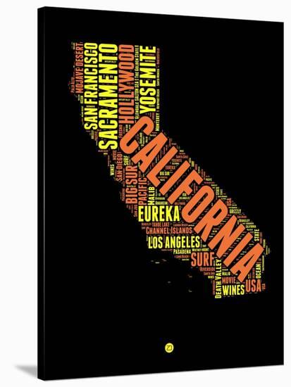 California Word Cloud 1-NaxArt-Stretched Canvas