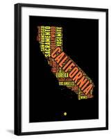 California Word Cloud 1-NaxArt-Framed Art Print