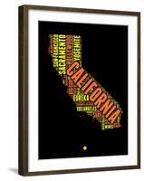 California Word Cloud 1-NaxArt-Framed Art Print