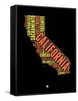 California Word Cloud 1-NaxArt-Framed Stretched Canvas