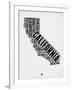 California Word Cloud 2-NaxArt-Framed Art Print