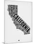 California Word Cloud 2-NaxArt-Mounted Art Print