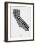 California Word Cloud 2-NaxArt-Framed Art Print