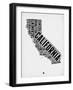 California Word Cloud 2-NaxArt-Framed Art Print