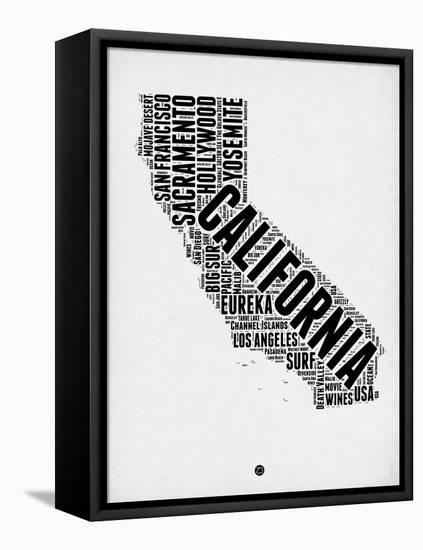 California Word Cloud 2-NaxArt-Framed Stretched Canvas