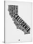 California Word Cloud 2-NaxArt-Stretched Canvas