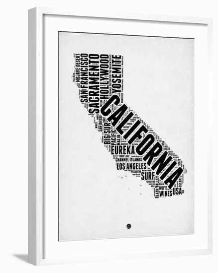 California Word Cloud 2-NaxArt-Framed Art Print