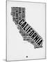 California Word Cloud 2-NaxArt-Mounted Art Print