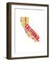 California Word Cloud Map-NaxArt-Framed Art Print