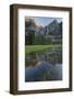 California. Yosemite National Park. Early Morning at Upper Yosemite Falls with Reflection in a Pool-Judith Zimmerman-Framed Photographic Print