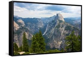 California, Yosemite National Park, Half Dome, North Dome and Mount Watkins-Bernard Friel-Framed Stretched Canvas